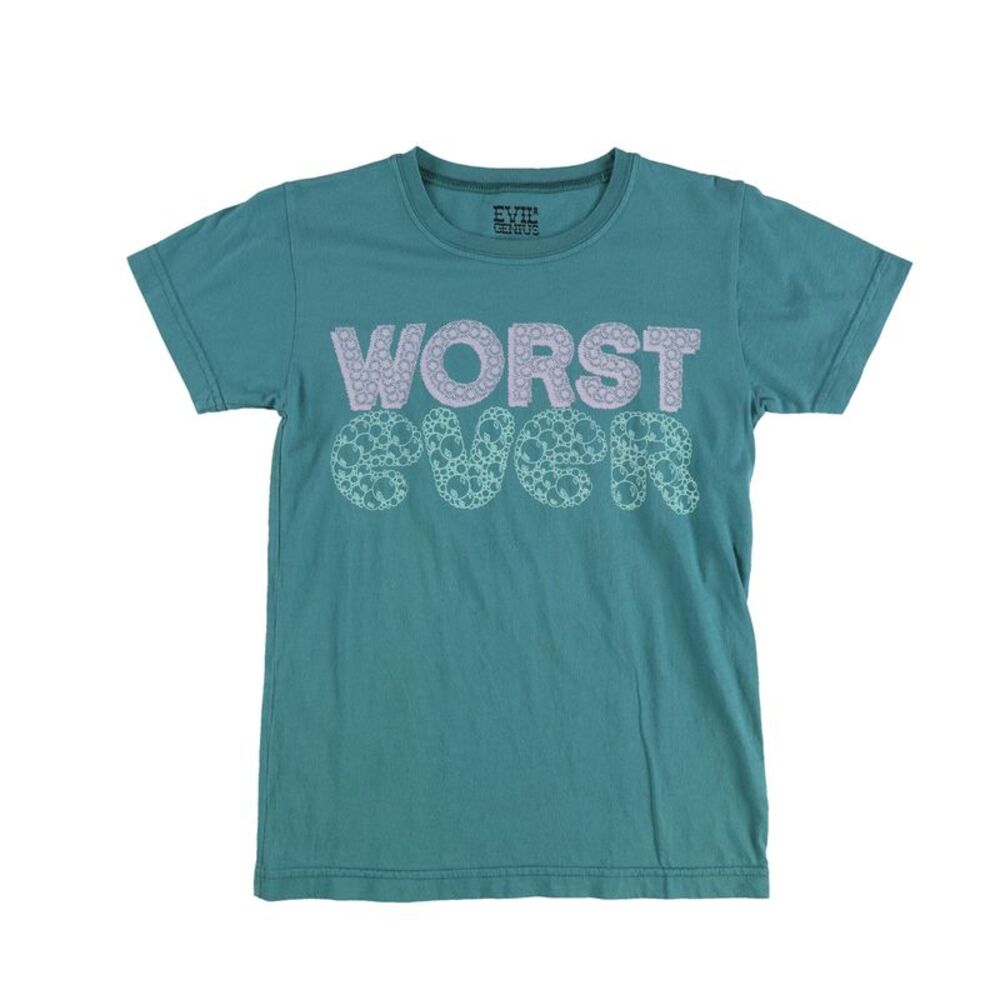 Evil Genius Girls Big Kids Worst Ever Graphic T-Shirt, NWT